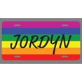thumbnail image 1 of Jordyn Name Pride Flag Style License Plate Tag Vanity Novelty Metal | UV Printed Metal | 6-Inches By 12-Inches | Car Truck RV Trailer Wall Shop Man Cave | NP2045, 1 of 1