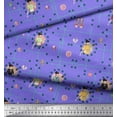 thumbnail image 1 of Soimoi Purple polyester Crepe Fabric Women,Jewelry & Bellies Fashion Print Sewing Fabric Yard 52 Inch Wide, 1 of 1