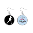 thumbnail image 1 of Deporte de invierno, esqui negro silueta Pendientes de sandía verano lóbulo desgaste Unbranded M, 1 of 3