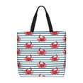 thumbnail image 1 of Easygdp Cute Red Crabs With Nautical Bolsa Tote para Mujer, Bolso de Hombro para Trabajo, Playa, Viajes, Compras y Supermercado, 1 of 7