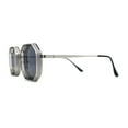 thumbnail image 3 of Mens Octagonal Dimensional Metal Rim Rectangle Steam Punk Sunglasses Silver Black, 3 of 4