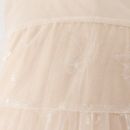 

PEASKJP Girls Summer Dresses Toddler Girls Sleeveless Sundress Floral Prints Princess Crew Neck Dress Fit Flare Maxi Dresses for Girls 2023 Beige 5-6 Years