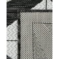 thumbnail image 6 of Unique Loom Outdoor Modern Collection Area Rug (2' x 5' 3" Runner Black and White), 6 of 6