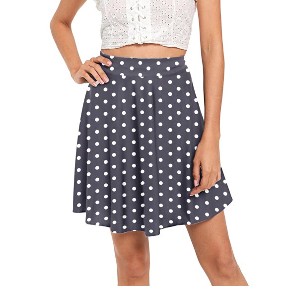 Skirts for Women Skirt Skirt Women Classic Daily Elegant Casual Skirt with Elastic Waistline for Comfortable All Day Wear Grey M