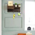 thumbnail image 3 of Wall Mounted Mail Holder Wooden Key Holder Rack Mail Sorter Organizer with 4 Double Key Hooks and A Floating Shelf Rustic Home Decor for Entryway or Mudroom, 3 of 7