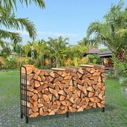 Ktaxon 6 Feet Heavy Duty Outdoor Fireplace Firewood Log Rack w/ Arrow Pattern