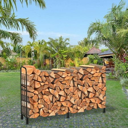 Ktaxon 6 Feet Heavy Duty Outdoor Fireplace Firewood Log Rack w/ Arrow Pattern