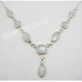 thumbnail image 2 of SilverStarJewel 925 Solid Silver Fancy Rainbow Moonstone Deco Necklace 18.2" 10.1 Grams, 2 of 2