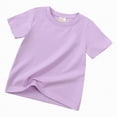thumbnail image 6 of TOWED22 Cute Shirts for Girls Comfy Summer Tops Tie Knot Front Design Tees for Kids(Purple,8-9 Y), 6 of 8