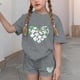 thumbnail image 3 of Vestido de manga corta para niños Día de San Patricio impreso de dos piezas Conjunto de cuello redondo con pantalones cortos, blusa de manga corta, 3 of 6