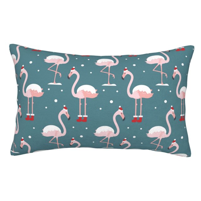 Fotbe Flamingo Funda de Almohada Decorativa Estilo Occidental, Lujo en Algodón, Fundas para Almohadas King, Cojín Estampado para Decoración del Hogar-20"x30"