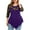 Purple, variant on VANLOFE Women's Shirts Plus Size Women Solid Floral Lace Asymmetric Three Quarter Tops Blouse PurpleBlouses For Women Fashion Long Sleeve Shirts For Women