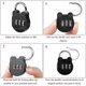 thumbnail image 3 of 6pcs Combination Padlock,mini,colorful,colorful Resettable Mini Combination Padlock(6 Colors), 3 of 4