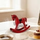 thumbnail image 5 of Estatua de caballo mecedor, figura decorativa de madera, adorno de escritorio para la oficina y la vida. Rojo, 5 of 9