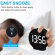 thumbnail image 5 of Digital Clock: Cordless Small Alarm Clock for Bedroom Travel - Large Numbers Dimmers for All Ages White Digits（Battery not included）, 5 of 5