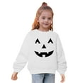 thumbnail image 3 of Odeerbi Kids Boys Girls Halloween Crewneck Sweatshirts Fall Winter Cotton Sweatshirt Kids Kids Cute Solid Color Halloween Print Long Sleeve Sweatshirts Top Kids Clothes White, 3 of 5