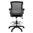 thumbnail image 6 of Modway Veer Drafting Chair - Reception Desk Chair - Flip-Up Arm Drafting Chair in Black, 6 of 17