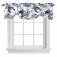 thumbnail image 2 of Sea Coral Turtle Tie Up Valances Curtain, Adjustable Kitchen Watercolor Blue Sea Stars Corals Turtle Valances for Windows Decor, Rod Pocket Short Curtains Set for Bedroom/Bathroom, 42"x12", 2 of 9