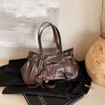 thumbnail image 2 of Bolso pequeño retro para mujer, estilo 2025, moderno, moderno, para chica, estilo motociclista, bandolera versátil de alta calidad., 2 of 5