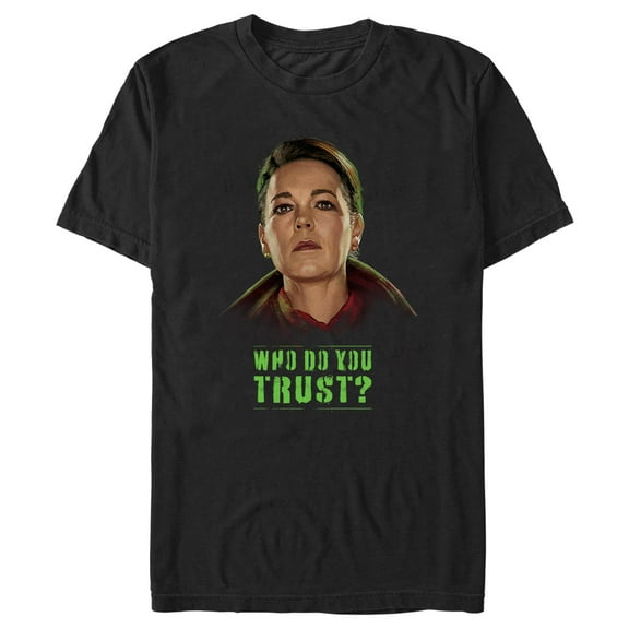 Men's Marvel: Secret Invasion Sonya Falsworth Who Do You Trust  Graphic Tee Black Large