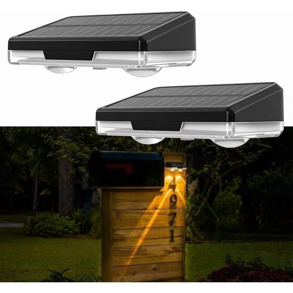 Solar Lights 2 Pack，Outdoor Waterproof House Number Light, Dusk to Dawn Address LED Lighting, Light up Wall Sign, 3000/4500/6000K