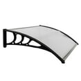 thumbnail image 3 of Topcobe 39.37" x 31.5" Polycarbonate Spliced Window Door Awning, Outdoor Front Door Patio Rain Cover, Black Bracket, 3 of 12