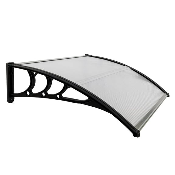 Household Application Door & Window Rain Cover Eaves Canopy White & Black Bracket for Household Application (40*32in)