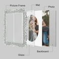 thumbnail image 2 of NOMADIC NOOK Modern Plated Picture Frame with Crystal for Wedding, Shiny Photo Frames with Clear Glass Horizontally or Vertically Silver Oval Shape -2Pcs 4x6, 2 of 6