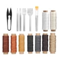 thumbnail image 1 of juego de kit de costura de cuero, aguja de hilo encerado para coser a mano, herramienta para proyectos de manualidades DIY, 1 of 14