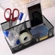 thumbnail image 3 of Metal Mesh Desk Organizer with Pen Holder, Pen Stand, Black Metal Desk Storage, 3 of 5