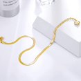 thumbnail image 2 of Pulseras de tobillo delicadas con eslabones de cadena de serpiente plana chapada en oro de 18 quilates para mujer, tobillera de playa de verano bonita bohemia, joyería ajustable para pies oso de fresa Electrónica, 2 of 5