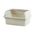 thumbnail image 4 of Open Top Pet Litter Tray with High Sides Cat Litter Box Reusable Large Space Small White, 4 of 8