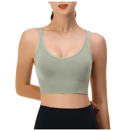 Fulorrnie Bras for Women Plus Size Supportive No Underwire Comfort Back Smoothing Multiway Sport Moisture Wicking Compression Bra Green XL
