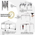 thumbnail image 3 of Ainfox 12x12 Ft One-Push Pop up Canopy Tents with Transparent PVC Sidewalls,Instant Outdoor Shade Gazebos with Weighted Sandbags,White, 3 of 6
