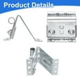 thumbnail image 4 of Uxcell Lot de 4 Supports de Porte de Garage Réglables, Supports à Roulettes en Acier au Carbone, 4 of 6
