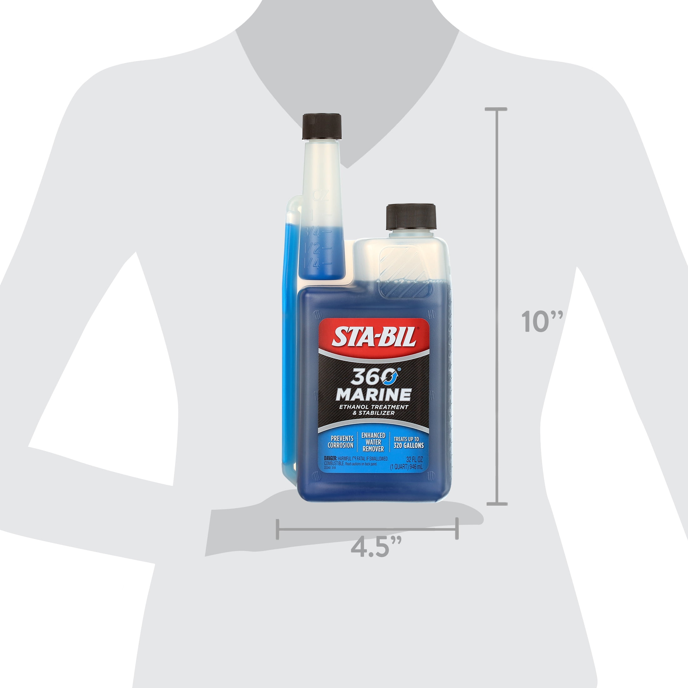 (12 pack) STA-BIL 360 Ethanol Treatment and Stabilizer  - Fuel System and Injector Cleaner | Great for Boats & Watercrafts, In-Season Cleaning & Protection 32 fl. oz. (22240)