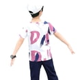 thumbnail image 3 of Sonducket Ropa de verano para niños, camisas para adolescentes, trajes para niños, pantalones de algodón, transpirable, multiusos, para la conjuntos de ropa Púrpura 130cm, 3 of 6