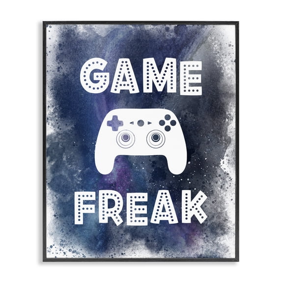 Stupell Industries Contemporary Game Freak Splash Black Framed Giclee Art, 11 x 14, by Marcus Prime