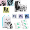 thumbnail image 4 of 10pcs Mini Thermal Printer Sticker Paper Self-Adhesive Labels Black & White for All Printers Up to 57x30mm, 4 of 8