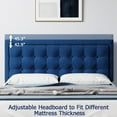 thumbnail image 5 of SAINSPEED Queen Size Bed Frame with Linen Button Tufted Headboard, Heavy Duty Mattress Foundation, and Noise-Free Design in Blue, 5 of 7