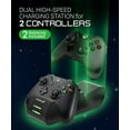 thumbnail image 3 of Fosmon Dual Controller Charger Compatible with Xbox One/One X/One S Elite Controllers, (Two Slot) High Speed Docking Charging Station Kit with 2 Rechargeable Battery Packs - Black, 3 of 12