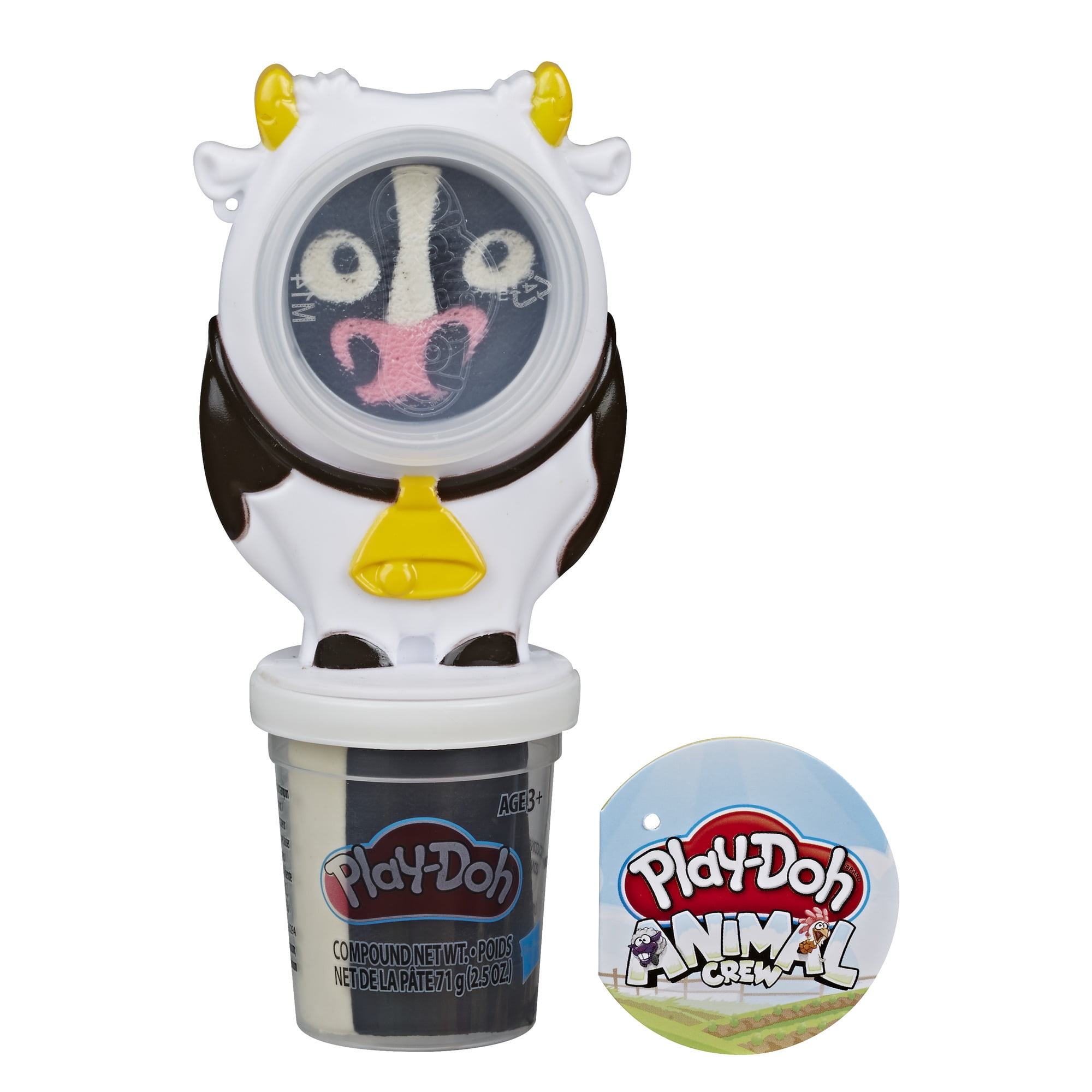 PlayDoh Animal Crew Can Pals Cow Toy Compound Shaped into a Funny