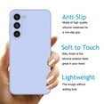 thumbnail image 6 of Njjex for Galaxy S23 5G Phone Case, Samsung S23 Case with 1 Pack Tempered Glass Screen Protector for Women Men, Liquid Silicone Slim Silky-Soft Protective Case Samsung S23 5G, Purple, 6 of 7