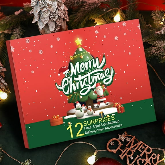 Feledorashia Christmas Advent Calendar, Makeup Gift Box, 24 Days Countdown Cosmetic Set, Holiday Surprise Cosmetics