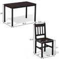 thumbnail image 2 of Gymax 5 Piece Dining Table Set 4 Chairs Wood Home Kitchen Breakfast Furniture, 2 of 8