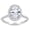 Platinum, variant on 1 Carat Platinum LAB GROWN DIAMOND Halo Oval Cut Diamond Engagement Ring (E-F Color VS2-SI1 Clarity) Size: 4