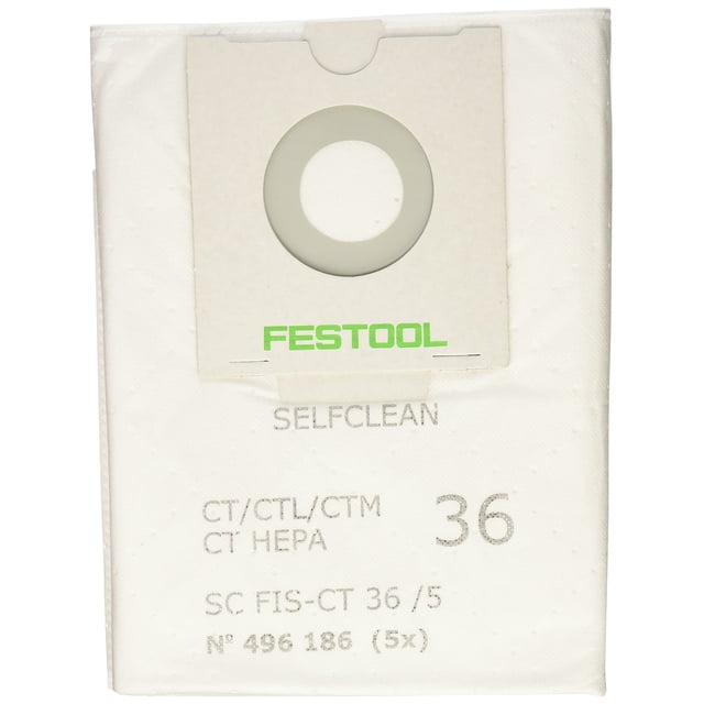 Bolsa de filtro Festool SELFCLEAN para CT 36, 5 unidades
