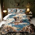 thumbnail image 2 of Manfei Green Billed Waterfowl Print Quilt Full,Farmhouse Wild Duck Full Bedspread Sets,3-Piece,1 Coverlet and 2 Pillowcases, 2 of 7