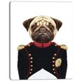 thumbnail image 2 of Pug Dog in Military Uniform - Animal Canvas Art Print, 2 of 3