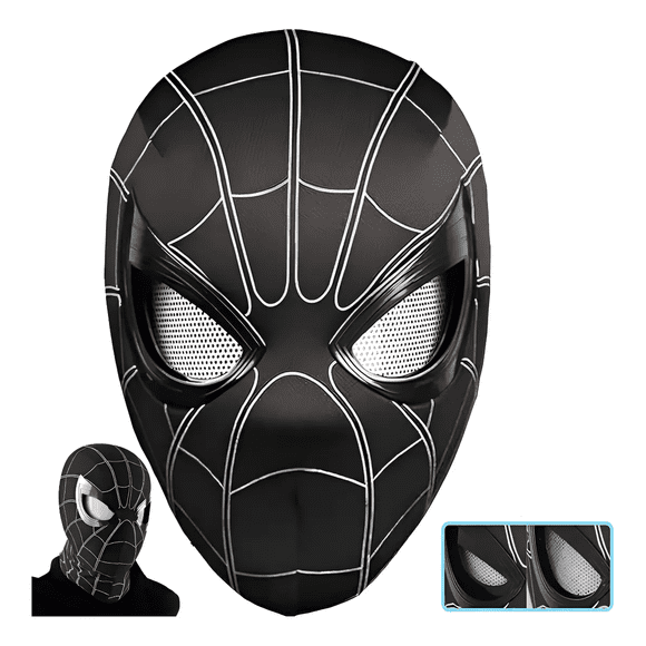 Mascara Spiderman Halloween Cosplay Abre Y Cierra Ojos Xtellar rojo